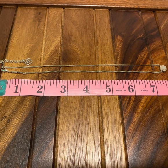 Kendra Scott Mable gold necklace with iridescent / white drusy druzy stone . - Picture 6 of 8